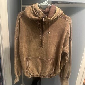 Zenana Outfitters Brown Pullover Hoodie